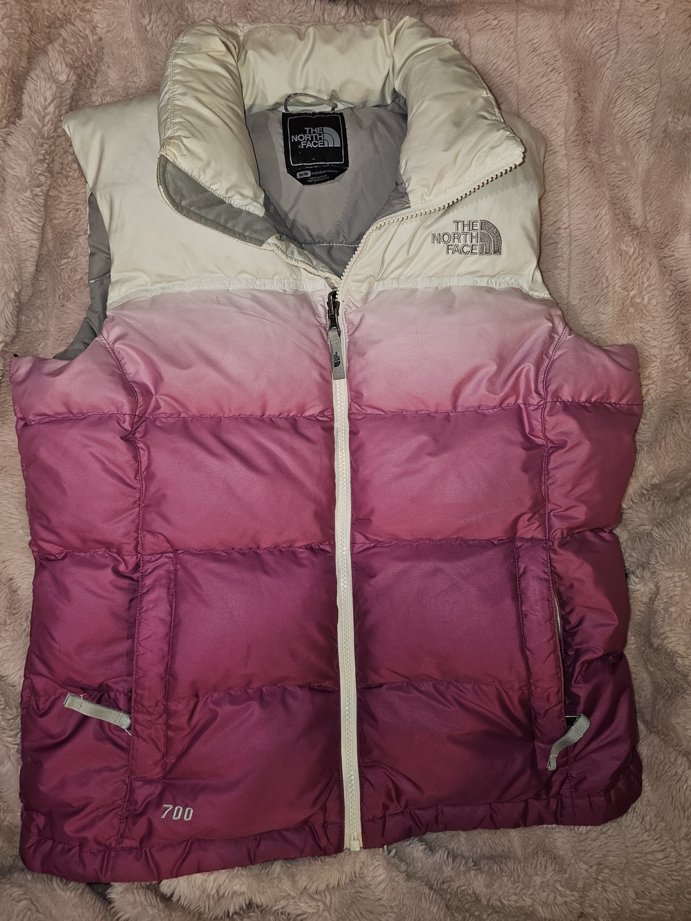 The North Face Ombre Pink Puffer Vest Rare